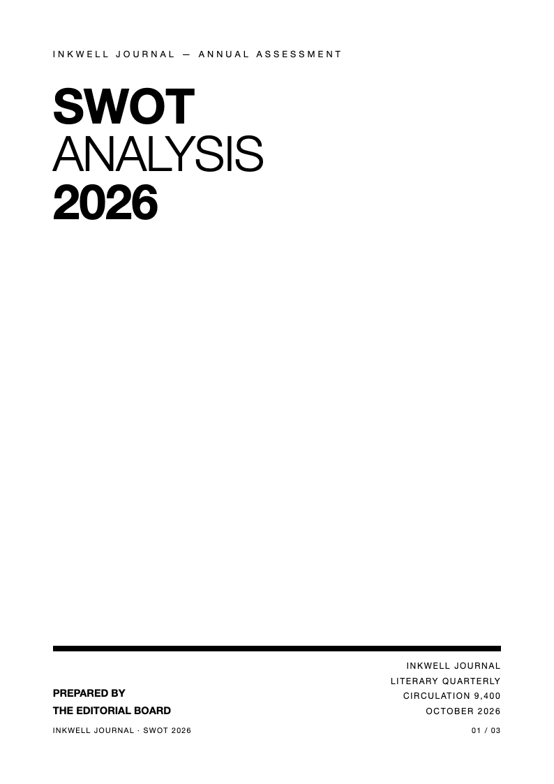 Typographic only swot analysis